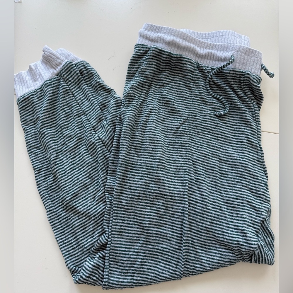Stars Above Green & White Striped Pajama Pants – Women’s XL